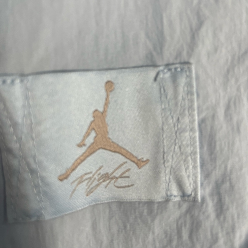Nike Jordan Women’s Flight Light Blue and Gray Utility Jacket Windbreaker Small - Picture 4 of 16